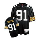 Picture of Pittsburgh Steelers #91 Greene Black NFL Jersey
