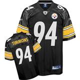 Picture of Pittsburgh Steelers #94 Timmons Black NFL Jersey