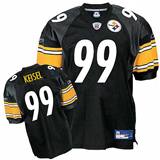 Picture of Pittsburgh Steelers #99 Brett Keisel Black NFL Jersey