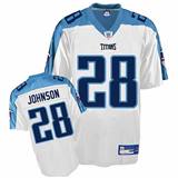 Picture of Tennessee Titans #28 Johnson White NFL Jersey
